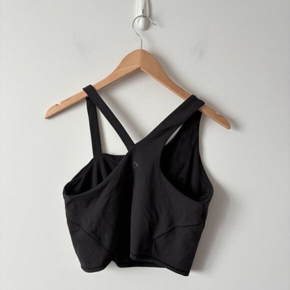 Lululemon Everlux Asymmetrical Tennis Tank Top Black Size 10 - Picture 4 of 5